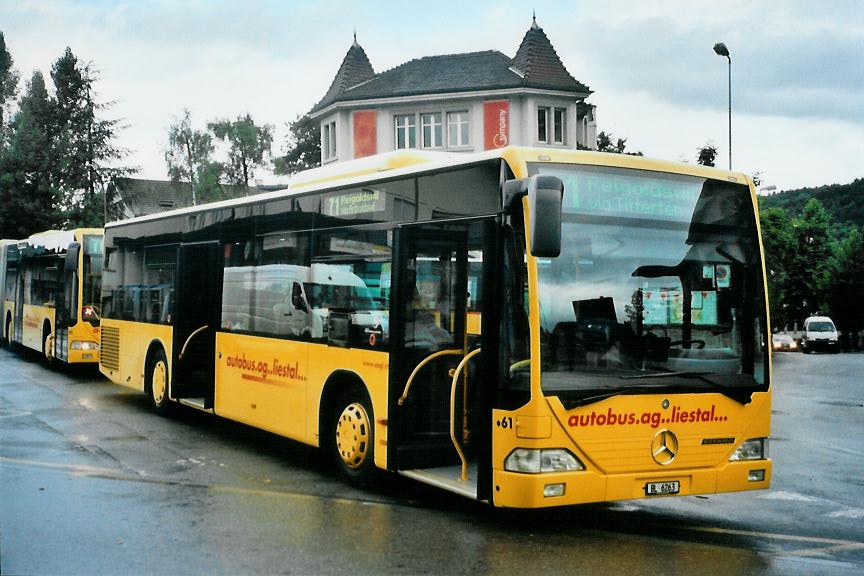 (108'805) - AAGL Liestal - Nr. 61/BL 6263 - Mercedes am 7. Juli 2008 beim Bahnhof Liestal