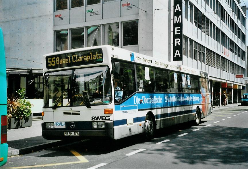 (108'906) - Aus Deutschland: SWEG Lahr - FR-H 1415 - Mercedes am 7. Juli 2008 in Basel, Claraplatz