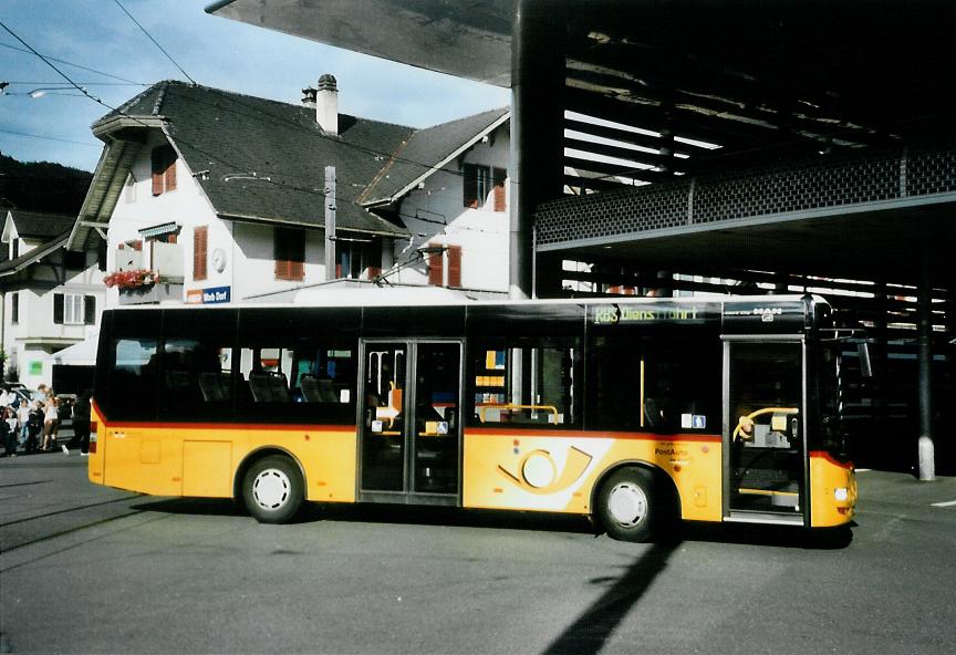 (108'936) - RBS Worblaufen - Nr. 217/BE 461'217 - MAN/Gppel am 8. Juli 2008 beim Bahnhof Worb Dorf