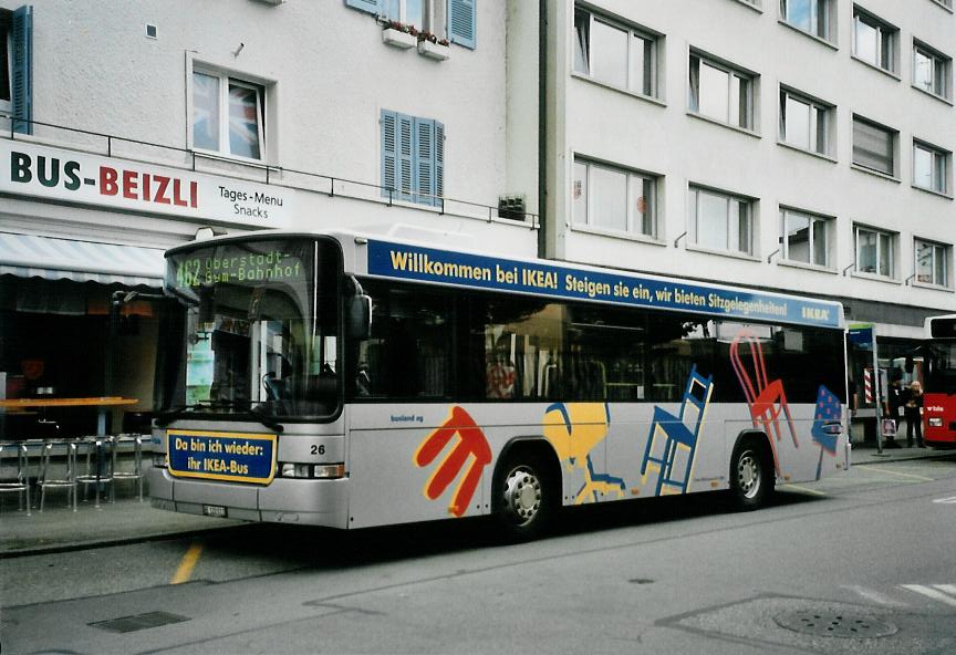 (109'012) - Busland, Burgdorf - Nr. 26/BE 122'011 - Scania/Hess am 8. Juli 2008 beim Bahnhof Burgdorf