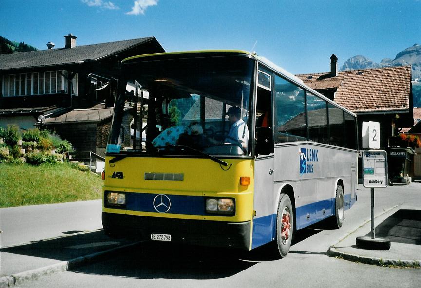 (109'025) - AFA Adelboden - Nr. 57/BE 272'798 - Mercedes/Vetter (ex Gobeli, Lenk; ex AVG Grindelwald Nr. 16; ex Danzas, Lugano) am 10. Juli 2008 beim Bahnhof Lenk