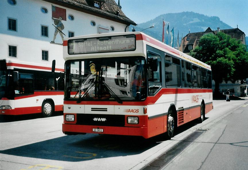 (109'327) - AAGS Schwyz - Nr. 13/SZ 5813 - NAW/Hess am 16. Juli 2008 in Schwyz, Postplatz