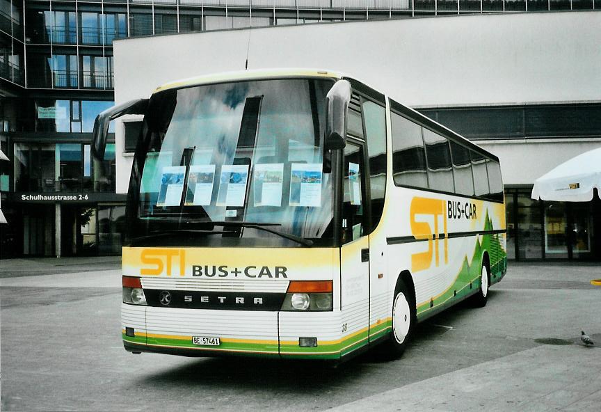 (109'427) - STI Thun - Nr. 38/BE 57'461 - Setra (ex AvH Heimenschwand Nr. 8) am 18. Juli 2008 in Thun, Aarefeldplatz