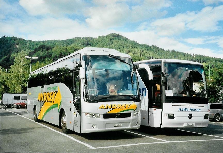 (109'432) - Andrey, Le Mouret - FR 207'631 - Volvo am 18. Juli 2008 in Thun, Seestrasse