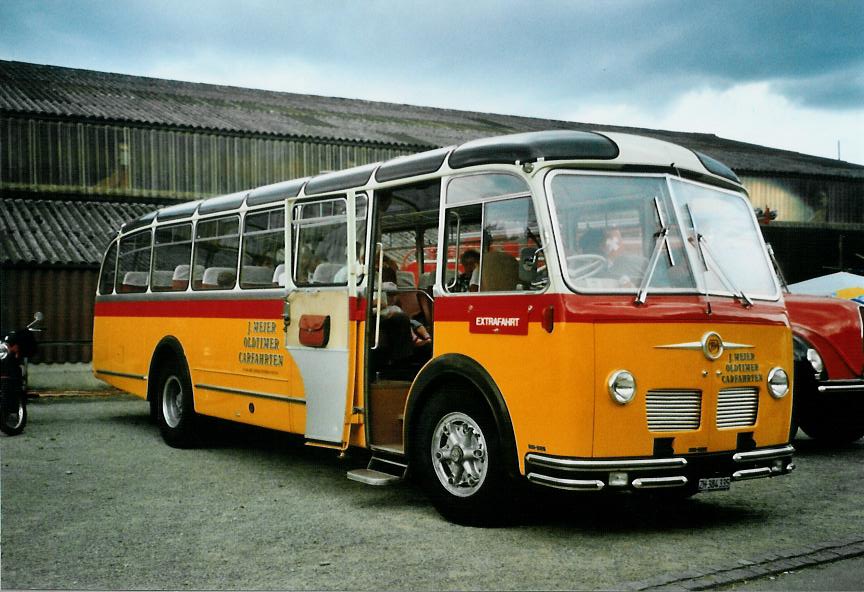 (109'532) - Meier, Grt - ZH 384'335 - FBW/R&J (ex Strssle, Wengen; ex Kasper, Poschiavo) am 20. Juli 2008 in Eiken, Oldie-Treffen