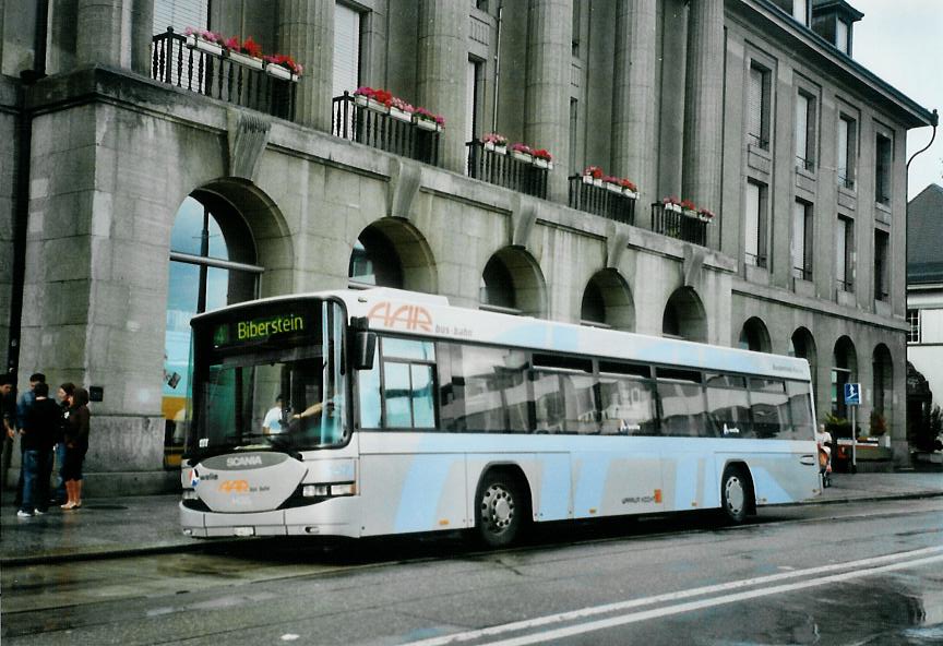 (109'613) - AAR bus+bahn, Aarau - Nr. 157/AG 441'157 - Scania/Hess am 20. Juli 2008 beim Bahnhof Aarau