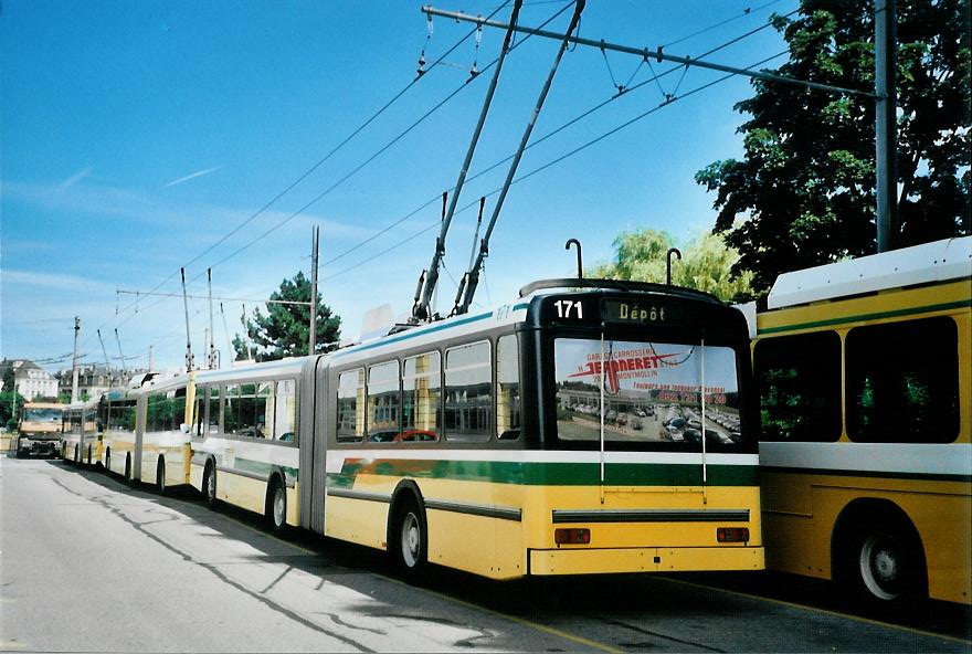 (109'920) - TN Neuchtel - Nr. 171 - FBW/Hess Gelenktrolleybus am 2. August 2008 in Neuchtel, Dpt