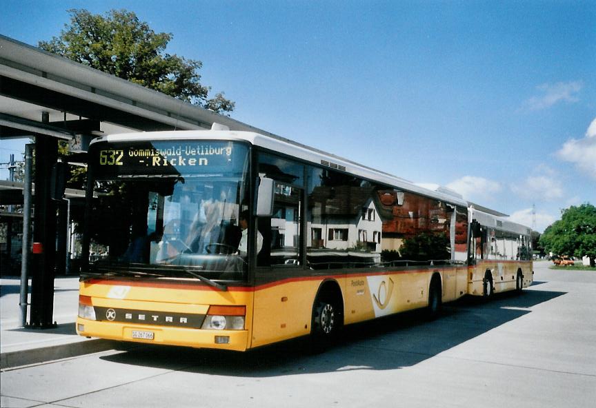 (110'332) - PostAuto Ostschweiz - SG 267'066 - Setra (ex P 26'030) am 16. August 2008 beim Bahnhof Uznach