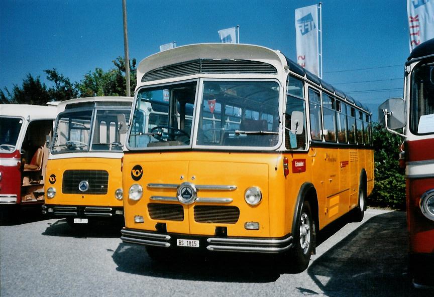 (110'601) - Stebler, Basel - BS 1815 - Saurer/FHS (ex Reber, Basel; ex Eggenberger, Mriken; ex Ott, Wetzikon; ex OPC Ennetbrgen Nr. 3; ex AVG Grindelwald; ex P 24'143) am 30. August 2008 in Niederbipp, Saurertreffem