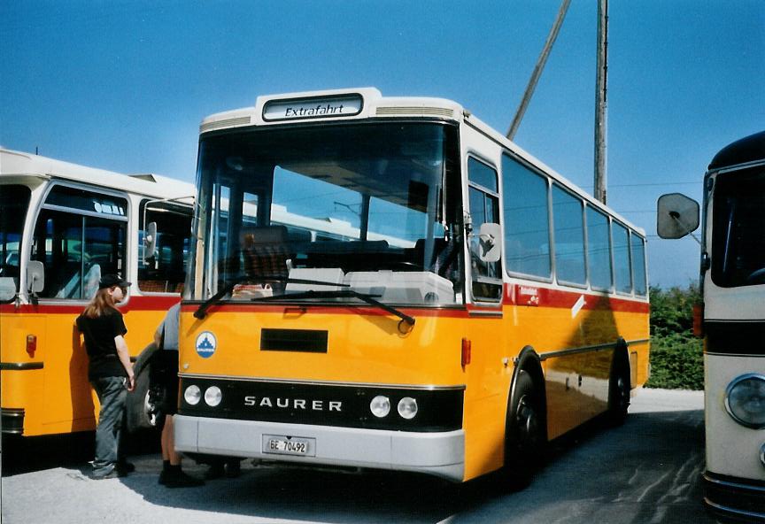 (110'609) - Leuenberger, Kirchberg - BE 70'492 - Saurer/Lauber (ex Niederer, Filzbach Nr. 11) am 30. August 2008 in Niederbipp, Saurertreffen