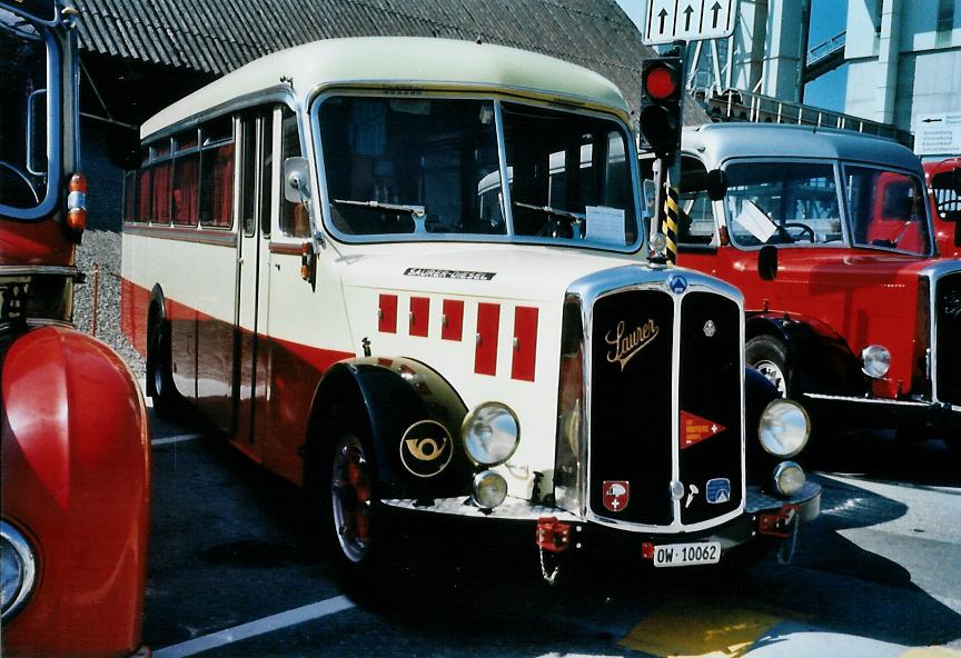 (110'623) - Imfeld, Sachseln - OW 10'062 - Saurer/Tscher (ex Ltscher, Neuheim) am 30. August 2008 in Niederbipp, Saurertreffen