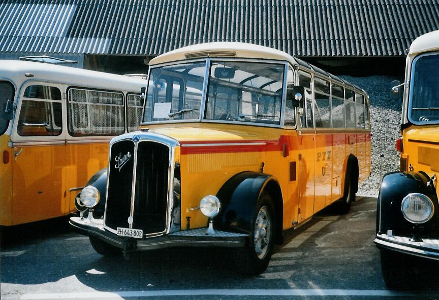 (110'707) - Pause, Horgen - ZH 643'802 - Saurer/Lauber (ex Kenzelmann, Zeneggen) am 30. August 2008 in Niederbipp, Saurertreffen