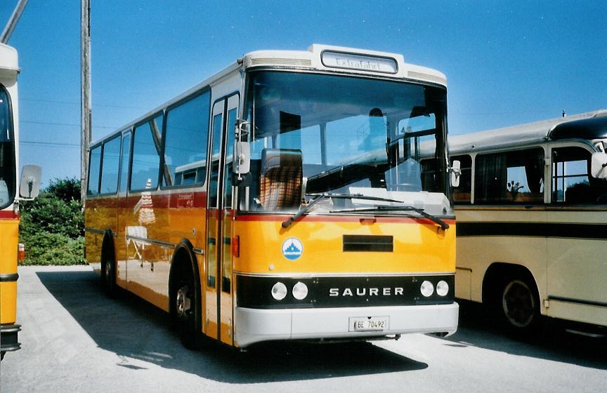 (110'715) - Leuenberger, Kirchberg - BE 70'492 - Saurer/Lauber (ex Niederer, Filzbach Nr. 11) am 30. August 2008 in Niederbipp, Saurertreffen