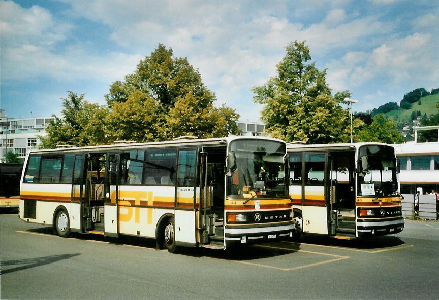 (110'803) - STI Thun - Nr. 44/BE 26'729 - Setra (ex AGS Sigriswil) am 31. August 2008 beim Bahnhof Thun (prov. Haltestelle)