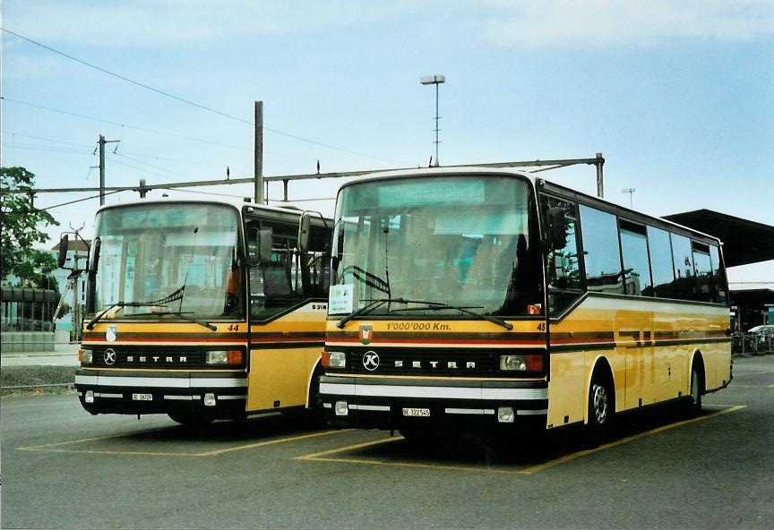 (110'806) - STI Thun - Nr. 45/BE 322'545 - Setra (ex AGS Sigriswil Nr. 3) am 31. August 2008 beim Bahnhof Thun (prov. Haltestelle)