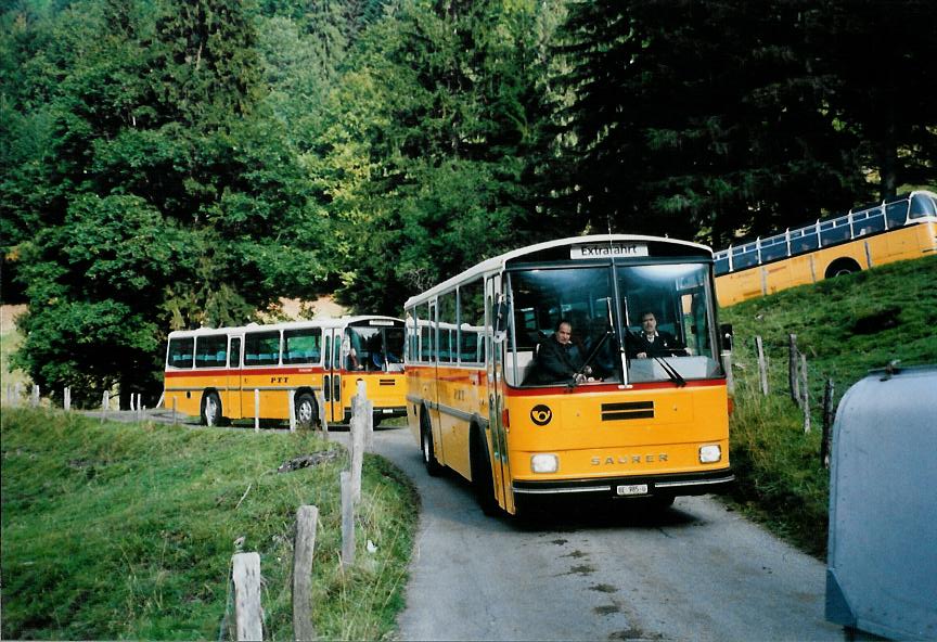 (111'221) - Zimmermann, Niederwangen - BE 985 U - Saurer/Tscher (ex P 24'289) am 27. September 2008 bei Kiental