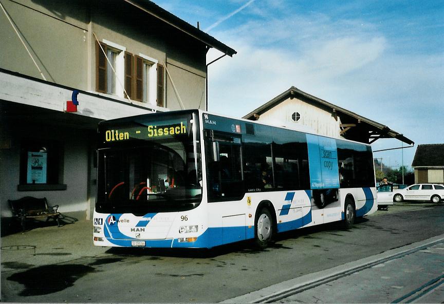 (111'808) - BOGG Wangen b.O. - Nr. 96/SO 158'244 - MAN am 2. November 2008 beim Bahnhof Lufelfingen