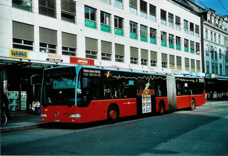 (111'930) - VB Biel - Nr. 141/BE 560'141 - Mercedes am 10. November 2008 in Biel, Guisanplatz