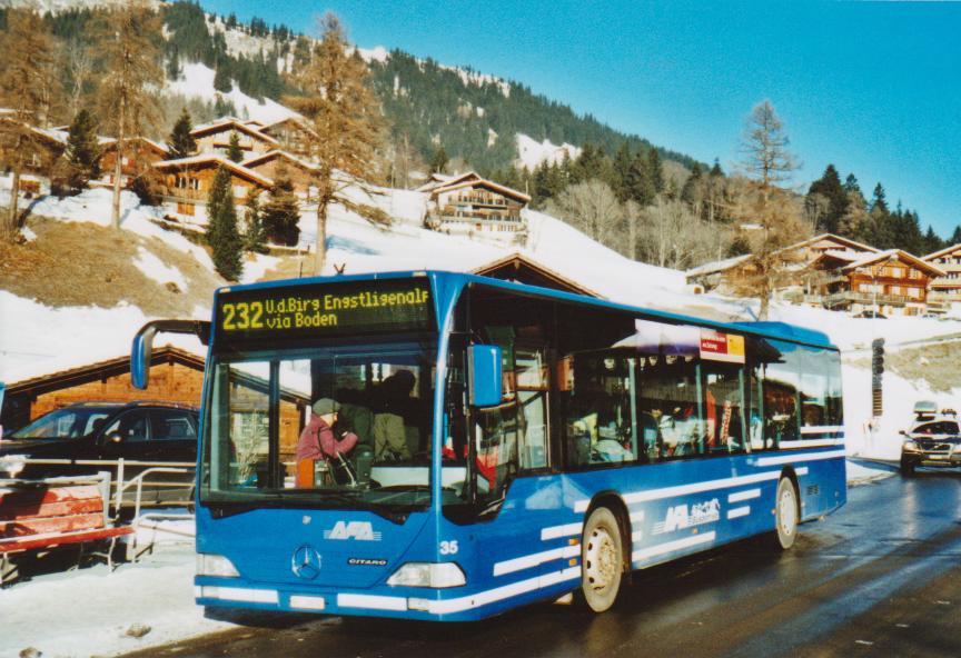 (113'502) - AFA Adelboden - Nr. 35/BE 19'692 - Mercedes (ex Nr. 1) am 28. Dezember 2008 in Adelboden, Oey