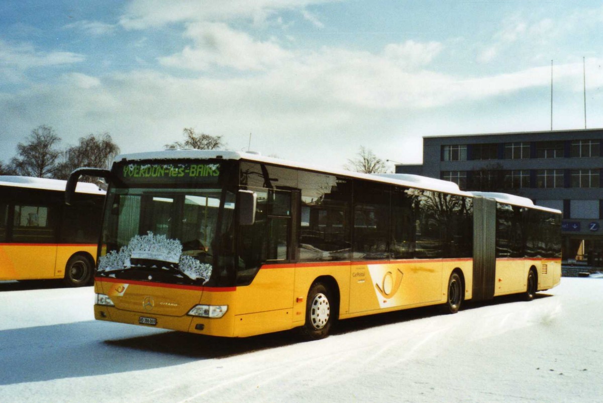 (114'205) - CarPostal Ouest - VD 386'069 - Mercedes am 14. Februar 2009 in Yverdon, Garage