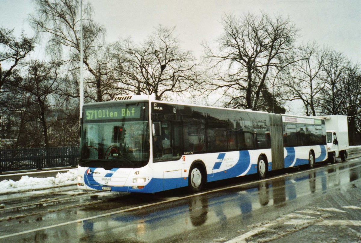 (114'423) - BOGG Wangen b.O. - Nr. 47/SO 83'015 - MAN am 17. Februar 2009 beim Bahnhof Olten