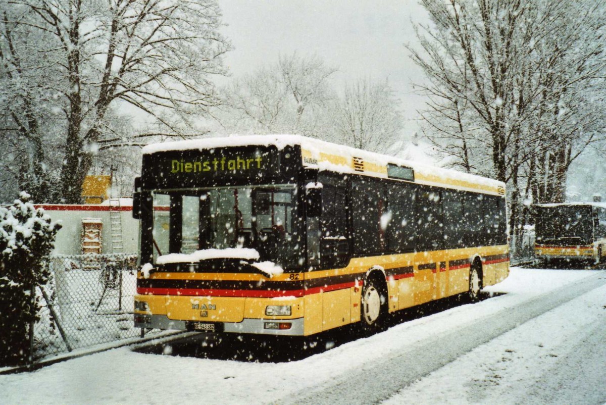 (115'017) - STI Thun - Nr. 82/BE 543'382 - MAN am 9. Mrz 2009 bei der Schifflndte Thun