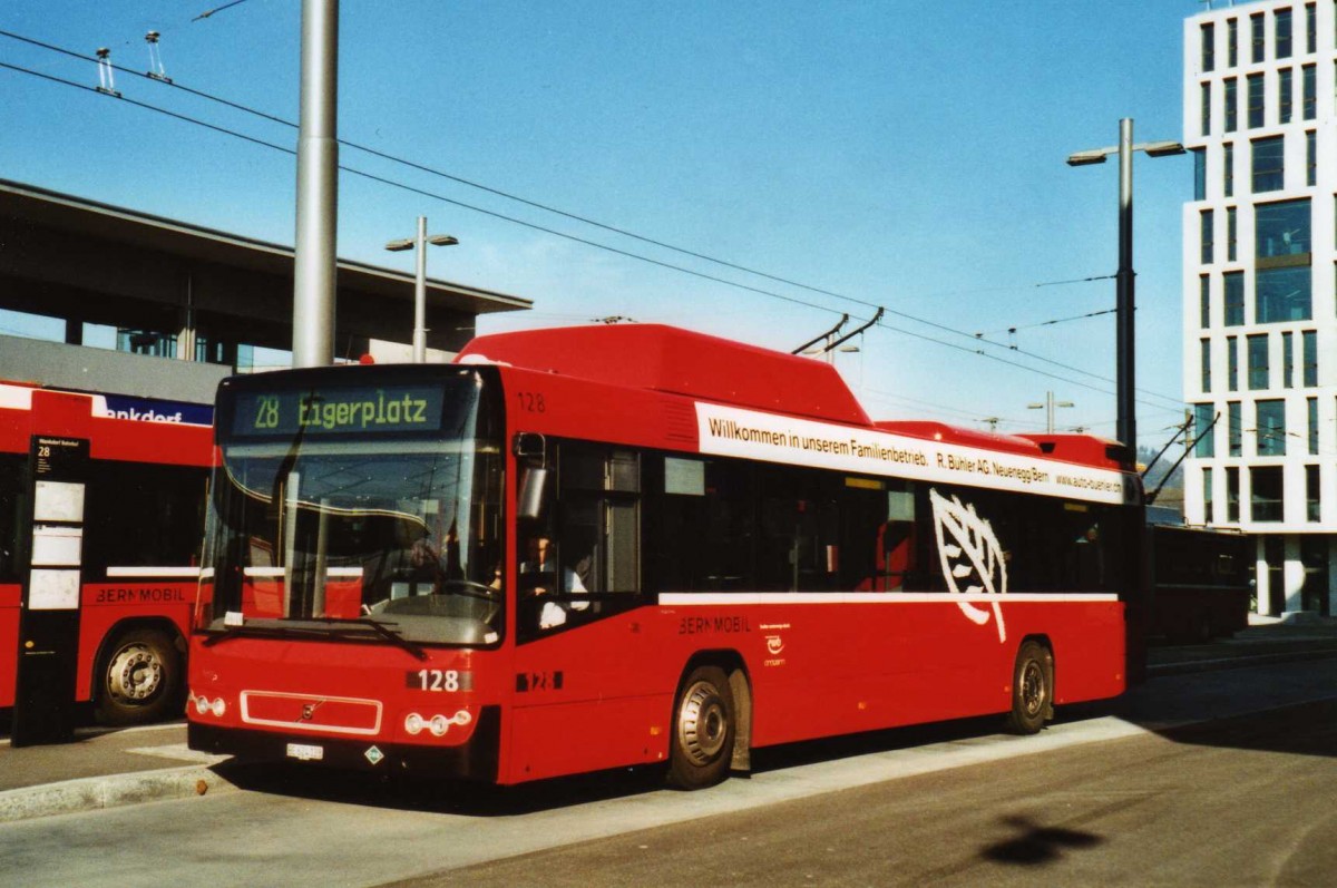 (115'235) - Bernmobil, Bern - Nr. 128/BE 624'128 - Volvo am 16. Mrz 2009 in Bern, Wankdorf