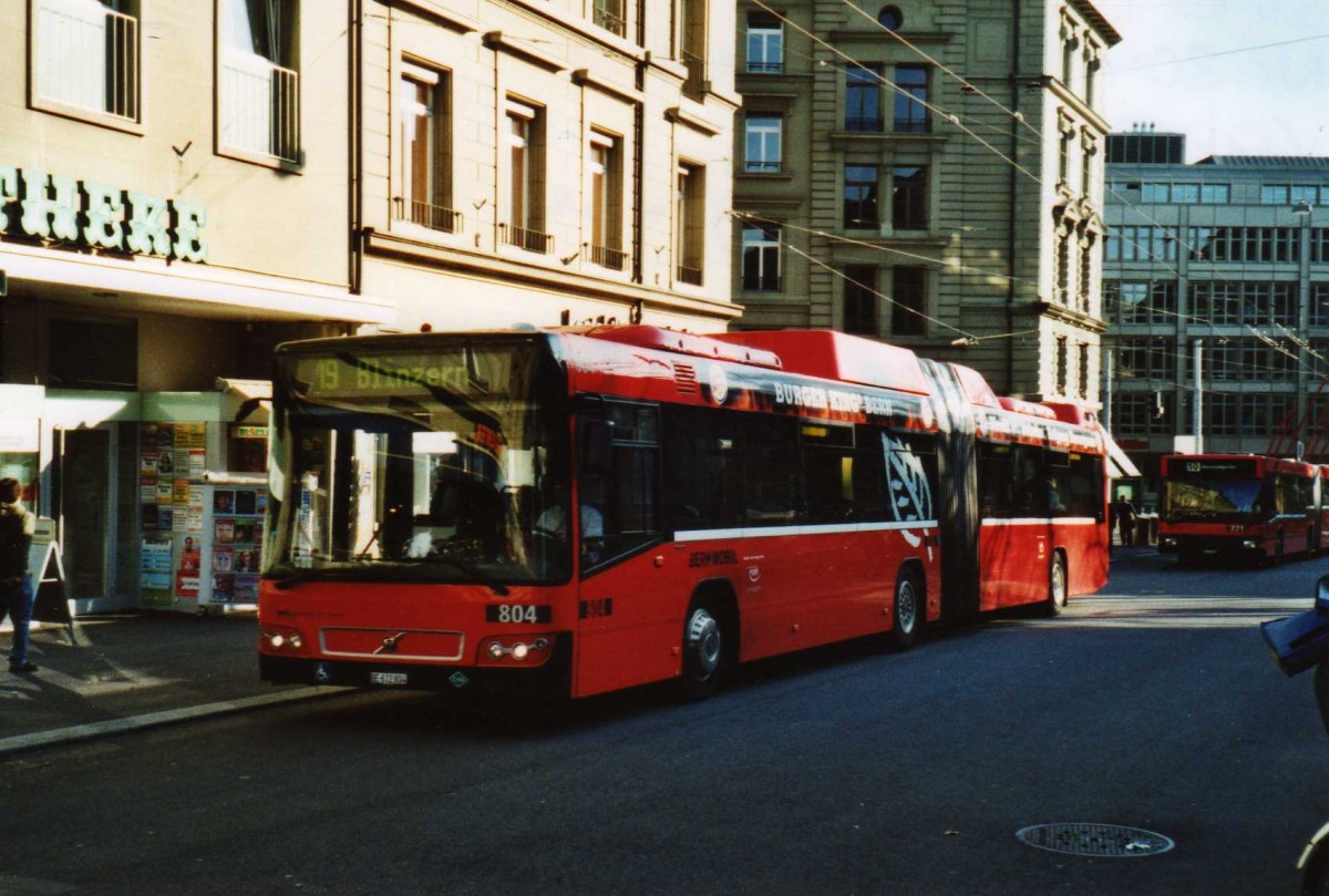 (115'305) - Bernmobil, Bern - Nr. 804/BE 612'804 - Volvo am 16. Mrz 2009 in Bern, Hirschengraben