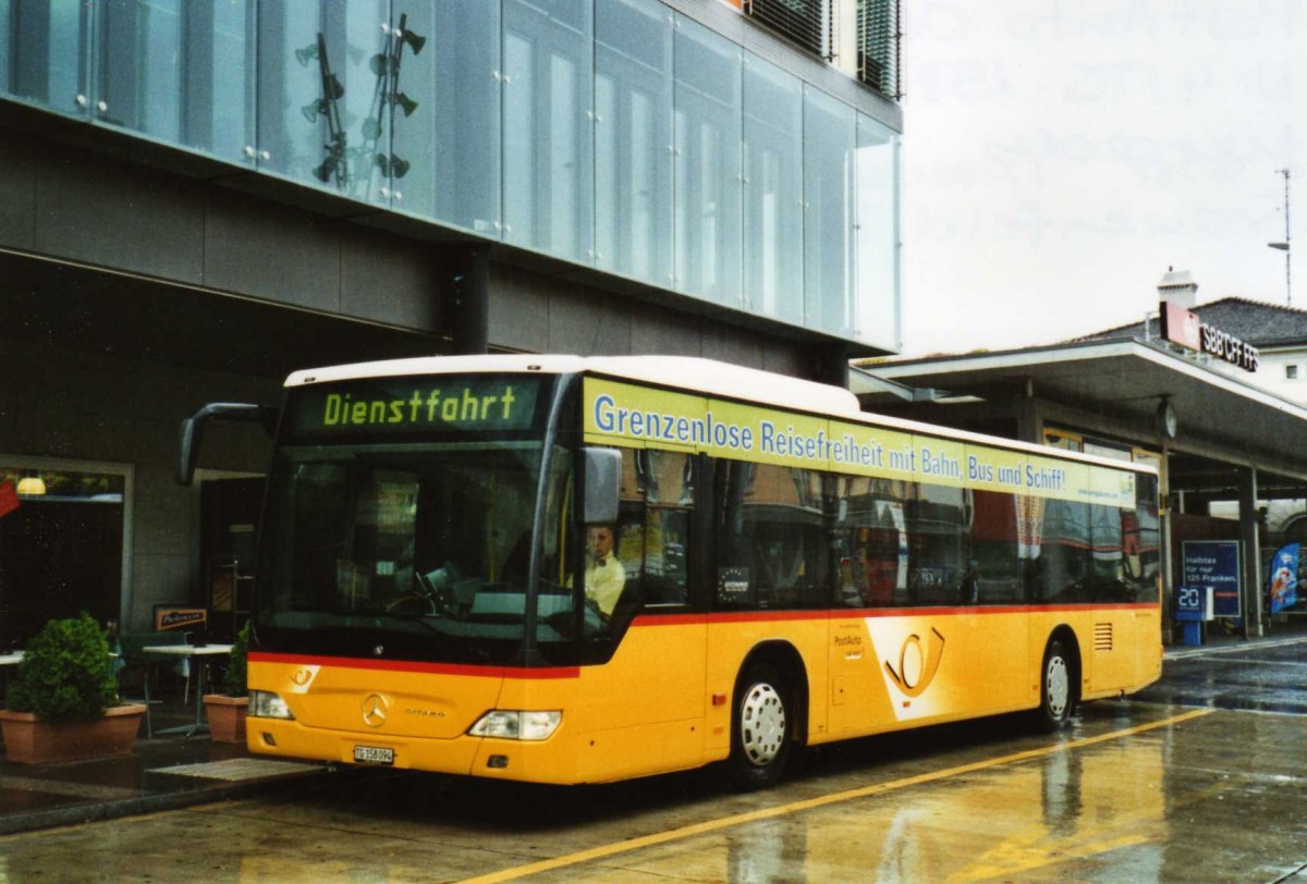 (117'307) - PostAuto Ostschweiz - Nr. 4/TG 158'094 - Mercedes am 6. Juni 2009 beim Bahnhof Frauenfeld