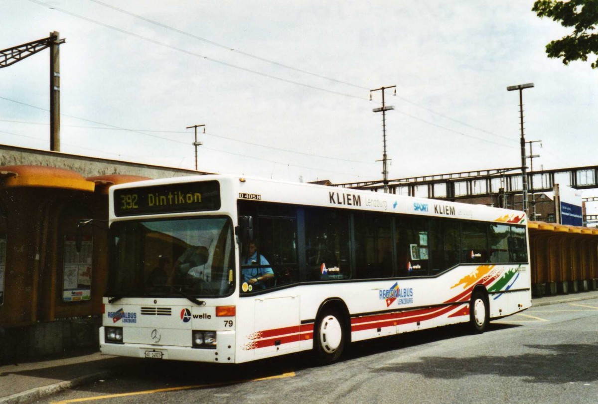 (117'427) - Knecht, Windisch - Nr. 79/AG 14'923 - Mercedes am 8. Juni 2009 beim Bahnhof Lenzburg