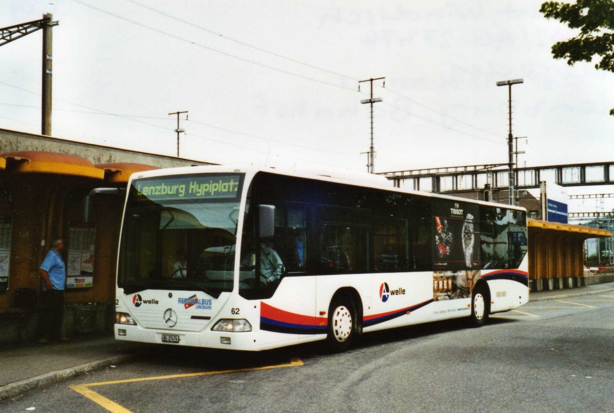 (117'430) - Knecht, Windisch - Nr. 62/AG 27'474 - Mercedes am 8. Juni 2009 beim Bahnhof Lenzburg