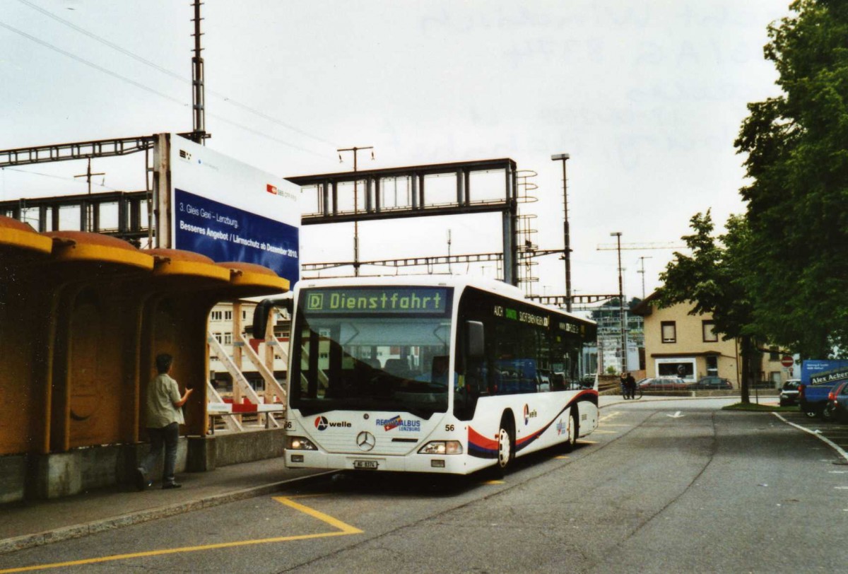 (117'431) - Knecht, Windisch - Nr. 56/AG 8374 - Mercedes am 8. Juni 2009 beim Bahnhof Lenzburg