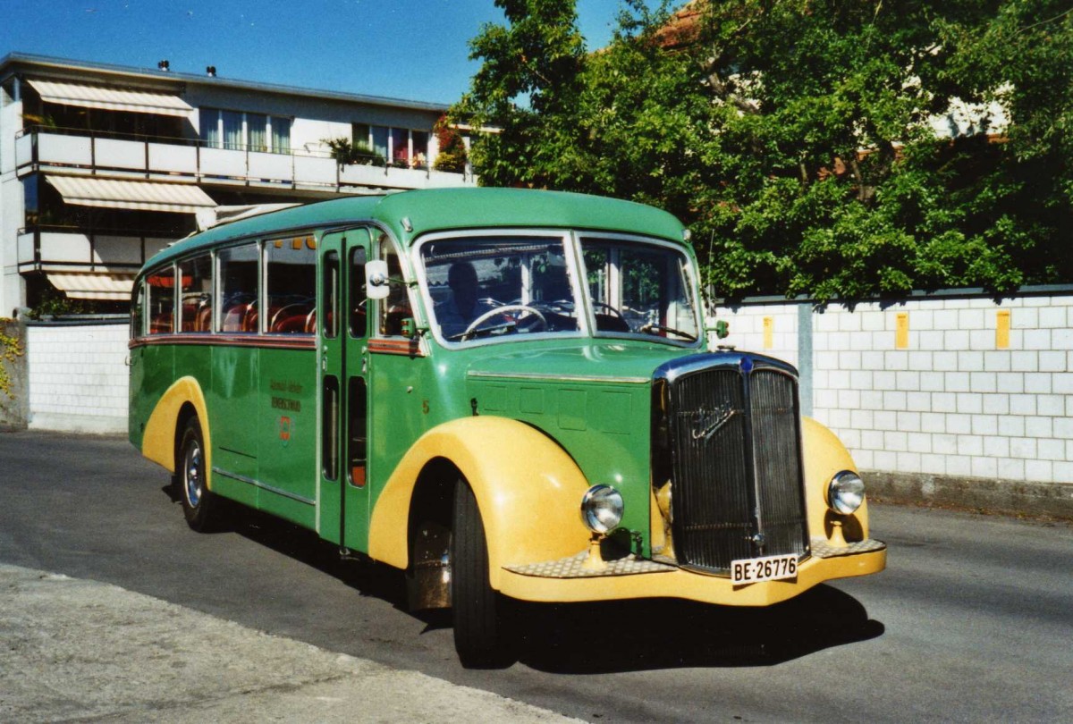 (117'620) - STI Thun - Nr. 15/BE 26'776 - Saurer/Gangloff (ex AvH Heimenschwand Nr. 5) am 13. Juni 2009 in Thun, Garage