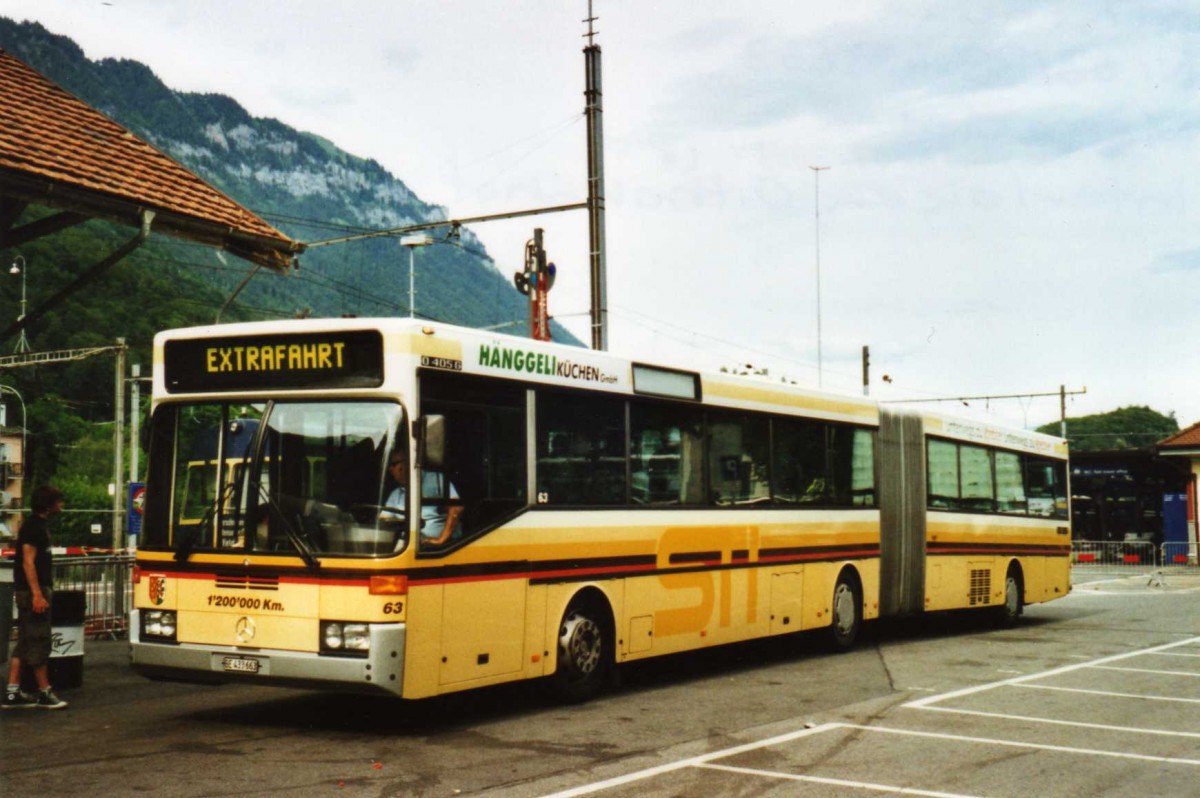 (117'712) - STI Thun - Nr. 63/BE 433'663 - Mercedes am 14. Juni 2009 beim Bahnhof Interlaken Ost