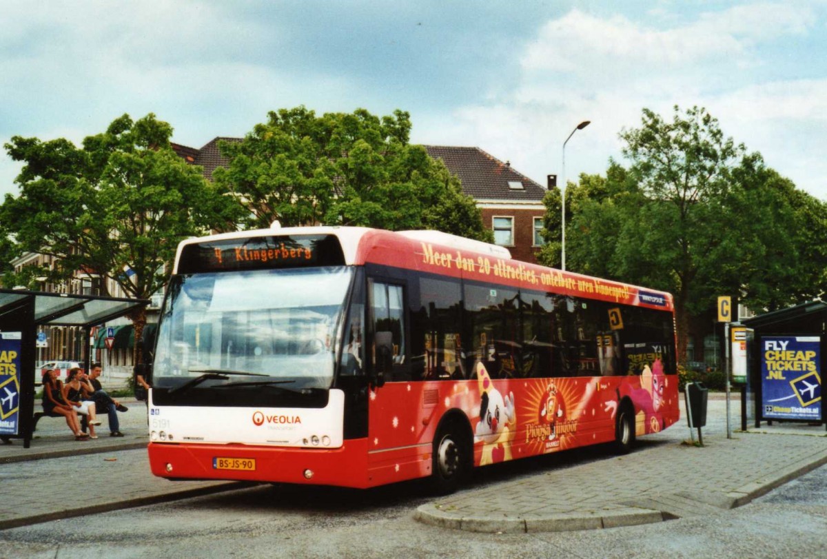 (118'314) - VEOLIA - Nr. 5191/BS-JS-90 - VDL Berkhof am 5. Juli 2009 beim Bahnhof Venlo