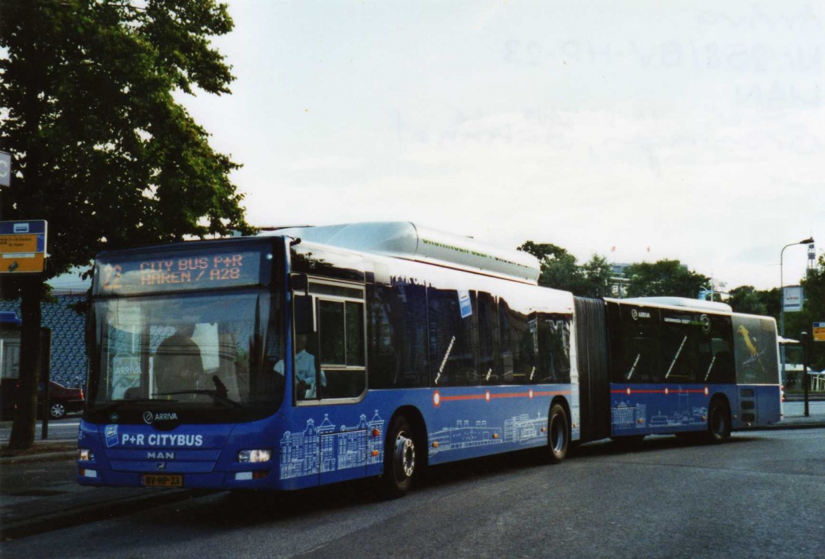 (118'431) - ARRIVA - Nr. 258/BV-HP-23 - MAN am 7. Juli 2009 beim Bahnhof Groningen