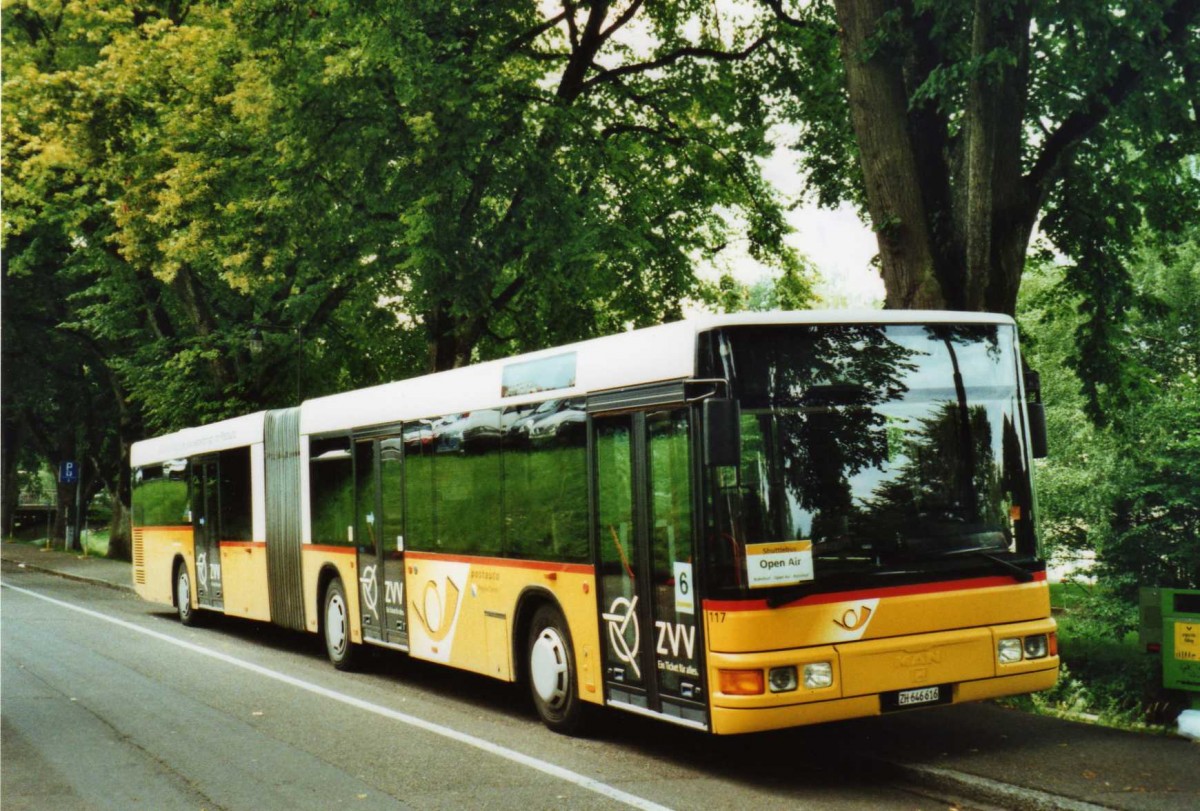 (118'921) - Moser, Flaach - Nr. 117/ZH 646'616 - MAN (ex Nr. 21; ex Nr. 1) am 10. Juli 2009 in Frauenfeld, Open-Air