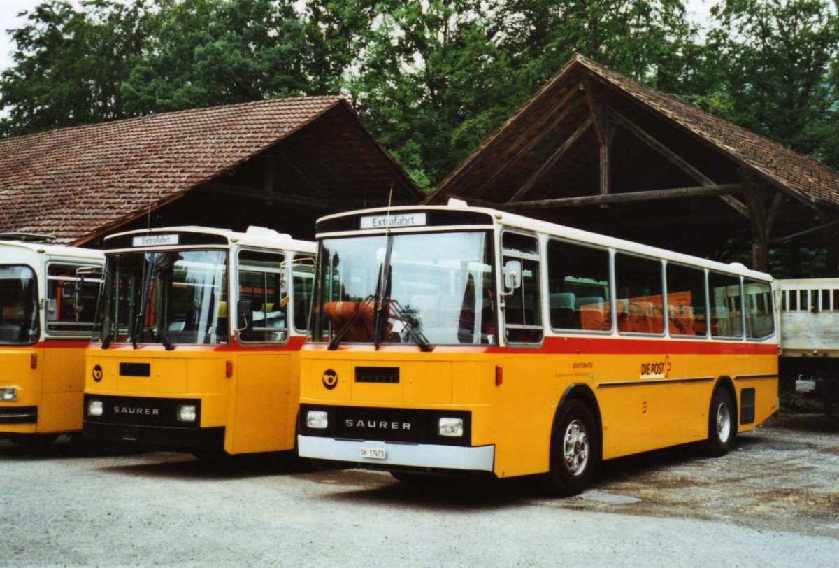 (119'422) - Ruklic, Schaffhausen - SH 17'473 - Saurer/Tscher (ex Schett, Sargans) am 9. August 2009 in Oberburg, Ziegelgut