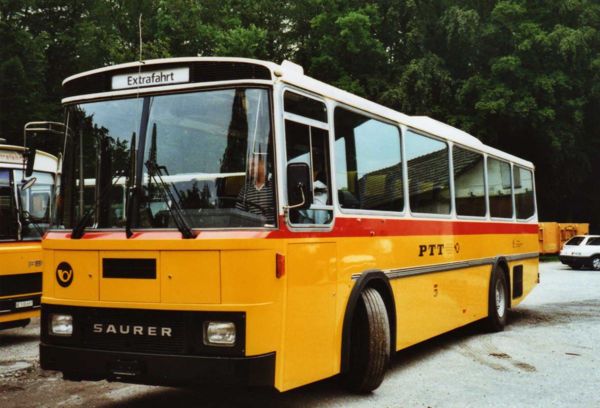 (119'432) - Bernair, Mnsingen - Saurer/Tscher (ex Schebath, Lauerz; ex Albin, Fllanden; ex Heim, Flums) am 9. August 2009 in Oberburg, Ziegelgut