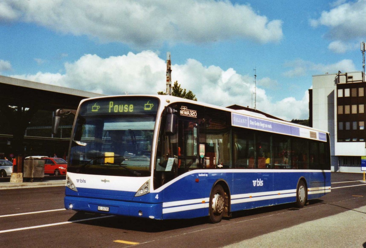 (121'228) - Busland, Burgdorf - Nr. 4/BE 26'795 - Van Hool (ex AOE Langnau Nr. 4) am 14. September 2009 beim Bahnhof Burgdorf