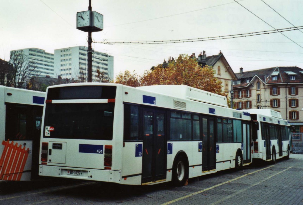 (122'305) - TL Lausanne - Nr. 434/VD 1035 - Van Hool am 19. November 2009 in Lausanne, Dpt Borde