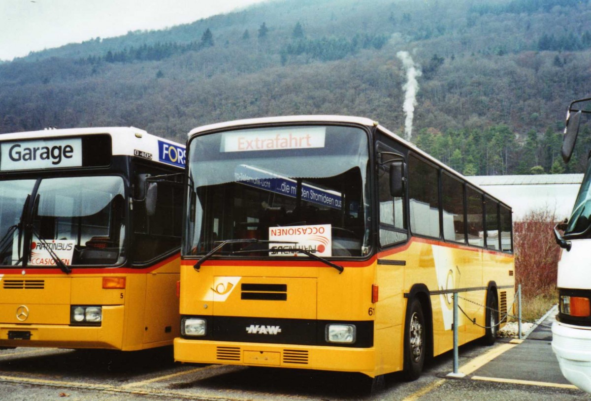 (122'513) - Buchard, Leytron - Nr. 61 - NAW/Lauber (ex Zerzuben, Visp-Eyholz Nr. 61; ex BVZ Brig Nr. 1) am 5. Dezember 2009 in Biel, Rattinbus