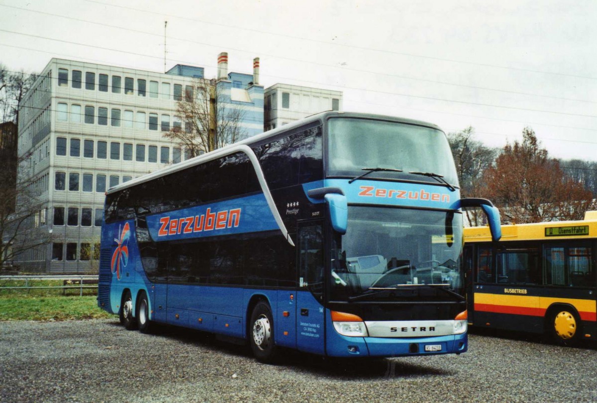 (122'912) - Zerzuben, Visp-Eyholz - Nr. 14/VS 64'233 - Setra am 13. Dezember 2009 in Kloten, EvoBus