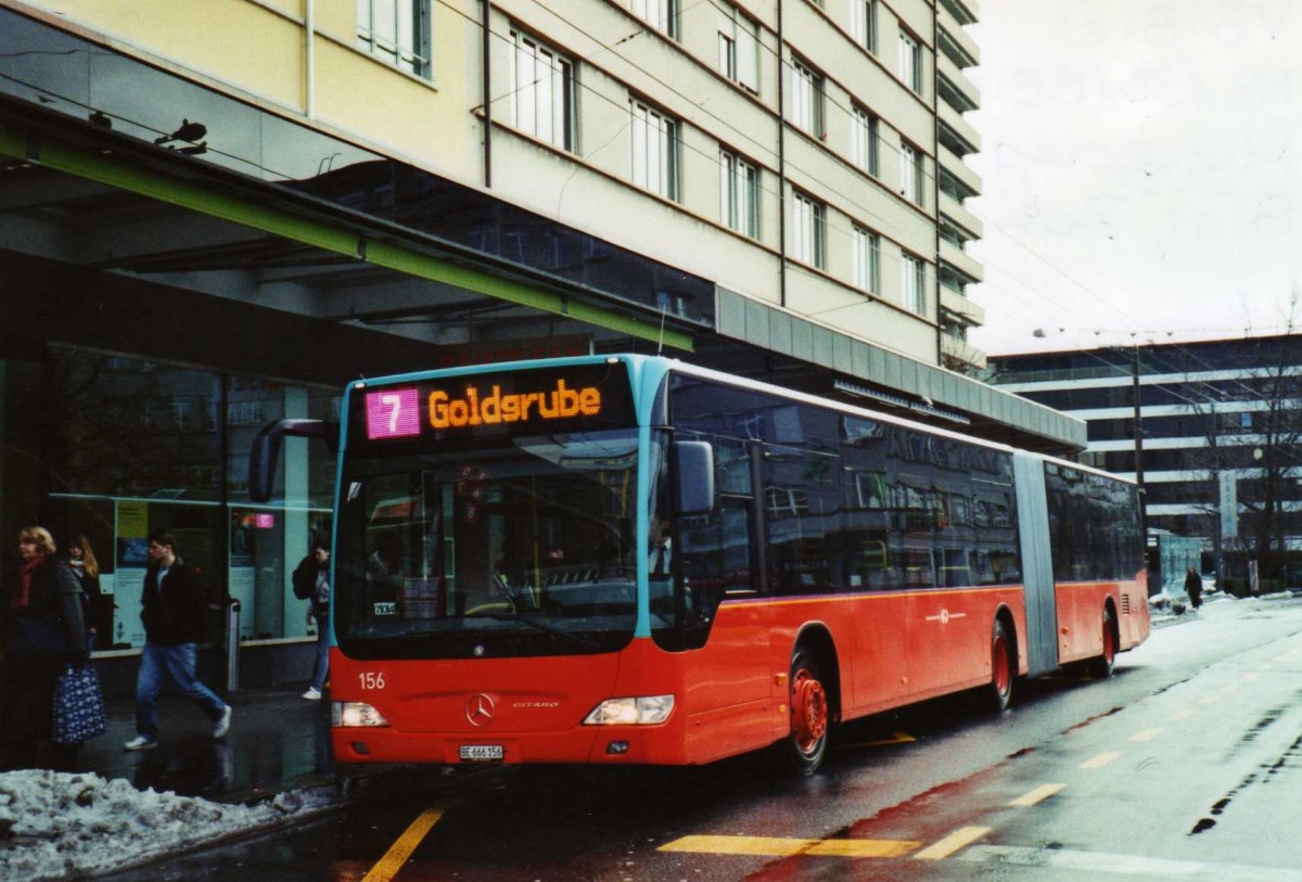 (123'214) - VB Biel - Nr. 156/BE 666'156 - Mercedes am 23. Dezember 2009 beim Bahnhof Biel