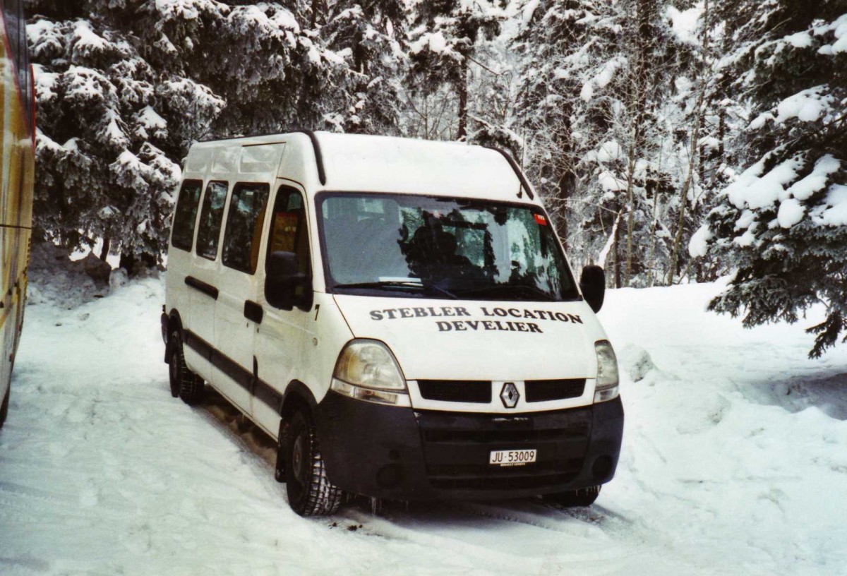 (123'737) - Stebler, Develier - Nr. 7/JU 53'009 - Renault am 9. Januar 2010 in Adelboden, Unter dem Birg