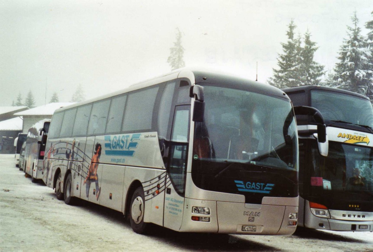 (123'811) - Gast, Utzenstorf - BE 470'046 - MAN am 9. Januar 2010 in Adelboden, ASB