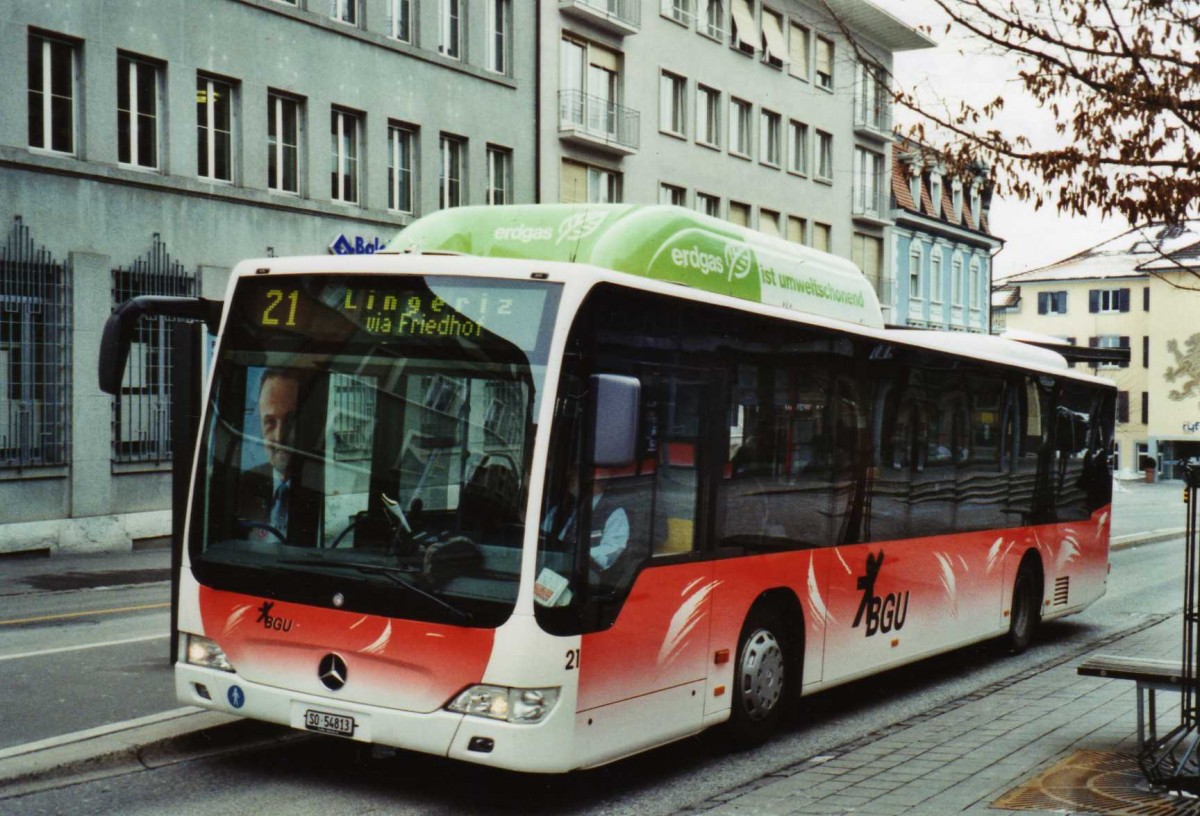 (124'411) - BGU Grenchen - Nr. 21/SO 54'813 - Mercedes am 15. Februar 2010 in Grenchen, Postplatz