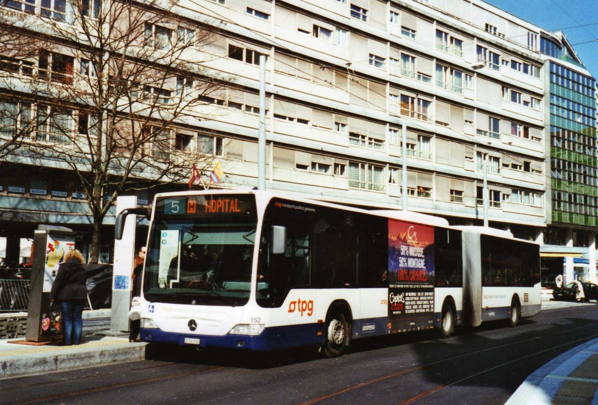 (125'004) - TPG Genve - Nr. 152/GE 960'536 - Mercedes am 13. Mrz 2010 in Genve, Coutance