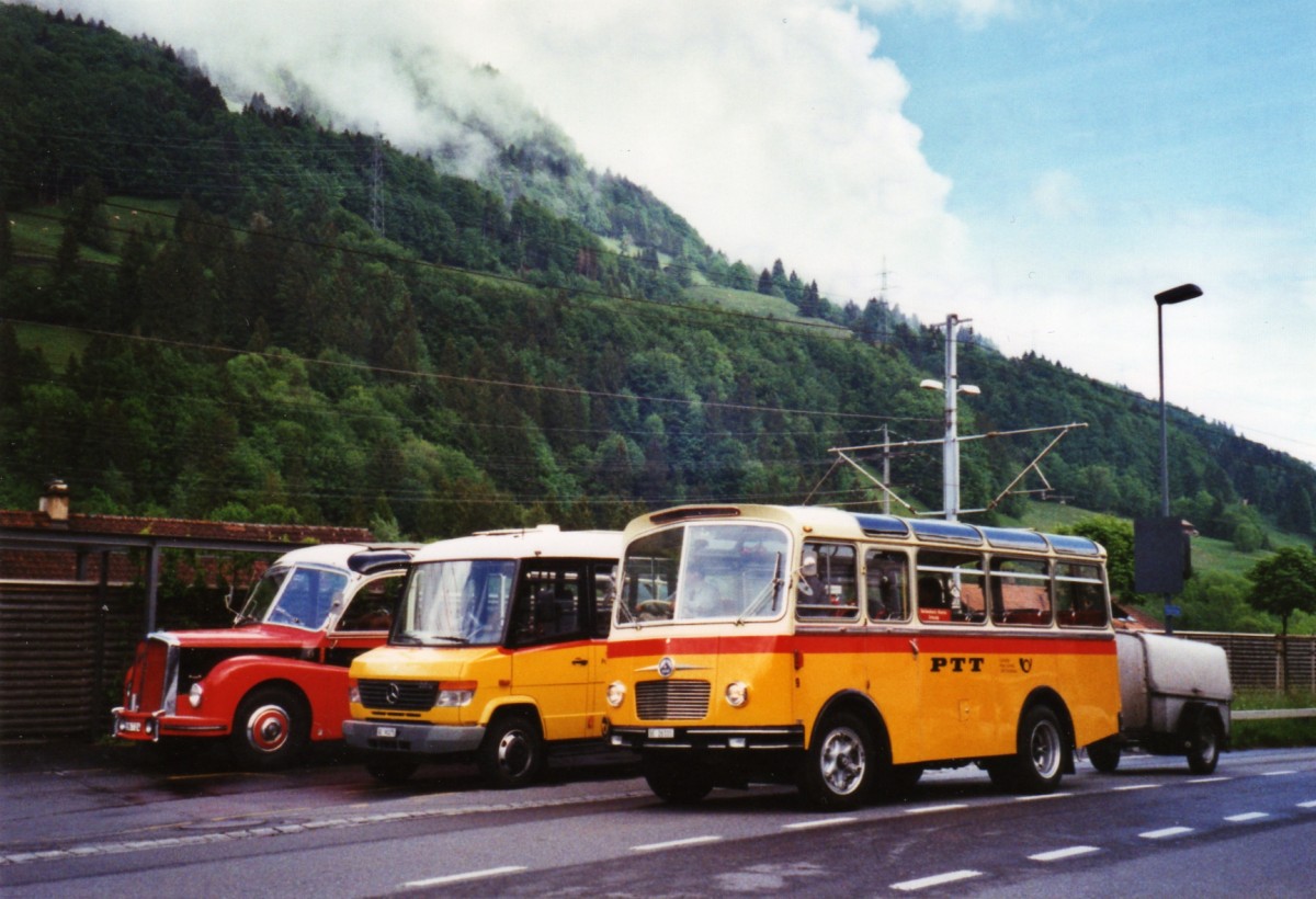 (126'607) - Schmid, Thrishaus - Nr. 9/BE 26'105 - Saurer/R&J (ex Geiger, Adelboden Nr. 9) am 29. Mai 2010 beim Bahnhof Reichenbach