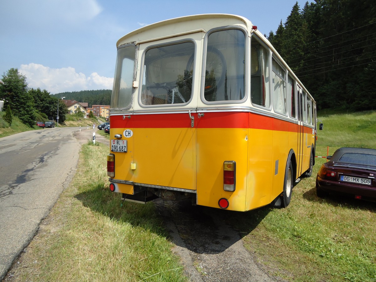 (127'505) - Aus der Schweiz: Heuberger, Zwingen - BL 190'687 - FBW/Tscher (ex Kurhaus Val Sinestra, Sent; ex Mark, Andeer; ex Fravi, Andeer) am 3. Juli 2010 bei Eisenbach